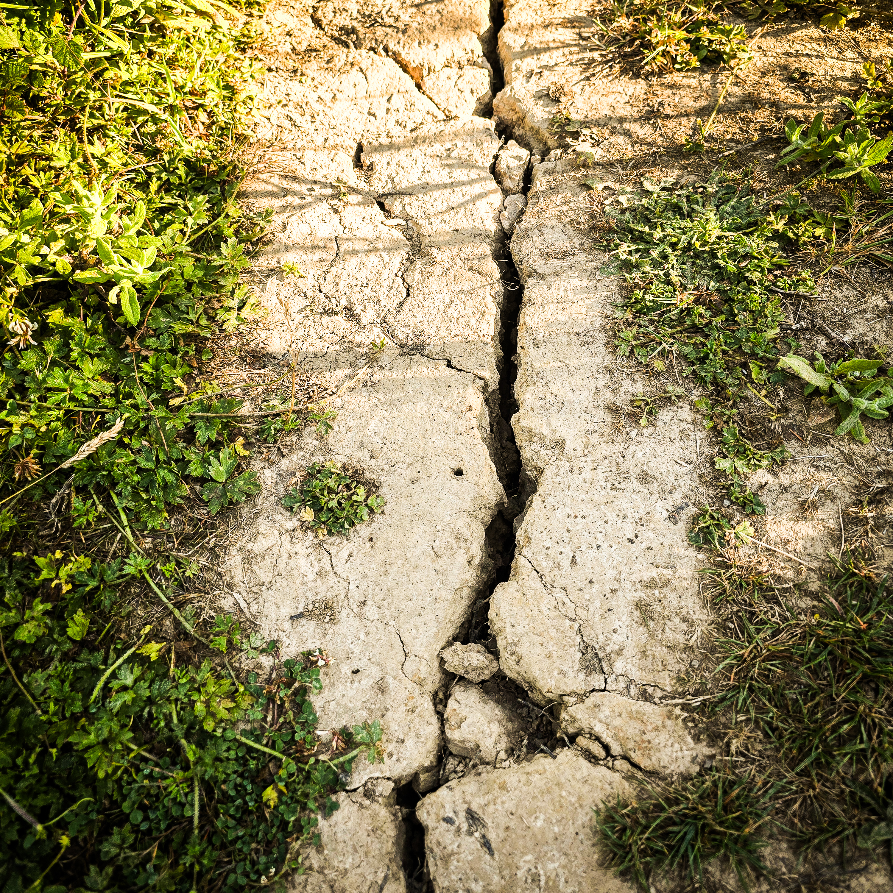 Cracked stone